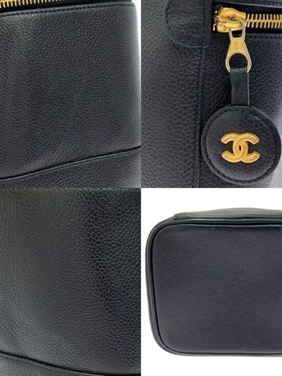 Chanel Caviar Leather Vanity Bag Black Handbag - Picture 6 of 9